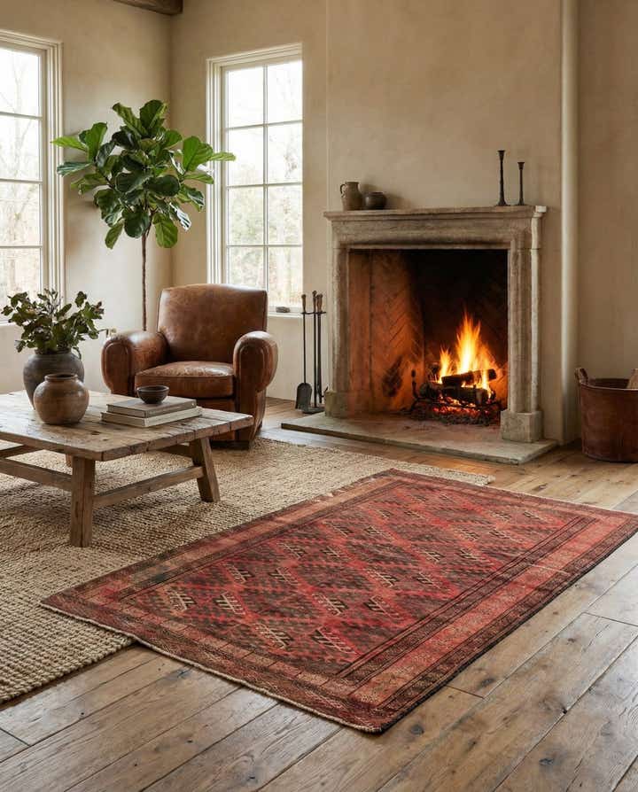 4' 1 x 6' Hand Knotted Ultra Vintage Wool Rug