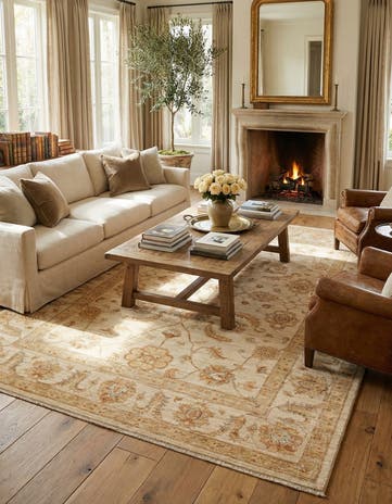 5' 9 x 8' 2 Hand Knotted Peshawar Ziegler Rug