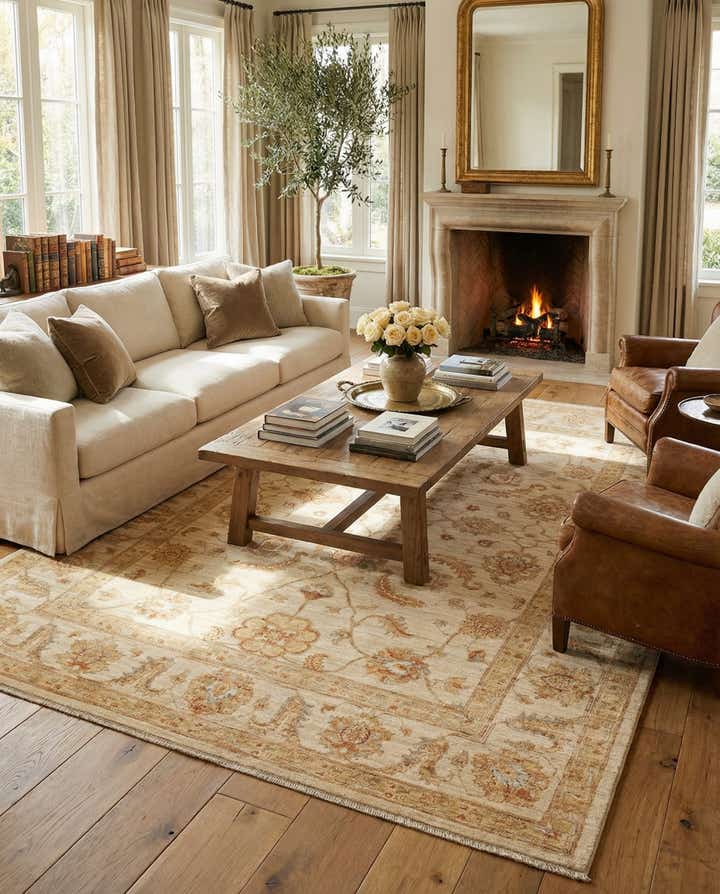 5' 9 x 8' 2 Hand Knotted Peshawar Ziegler Rug