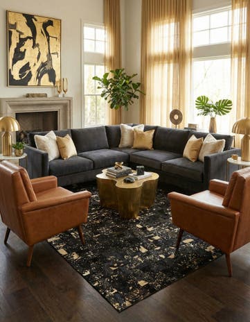 5' x 7' 11 Cowhide Stocks Rug