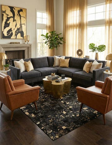 5' x 7' 11 Cowhide Stocks Rug