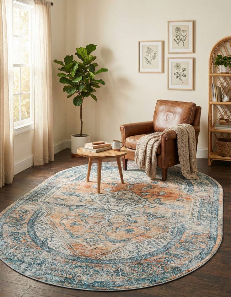 Detail image of 5' 3 x 8' Newport Oval Rug