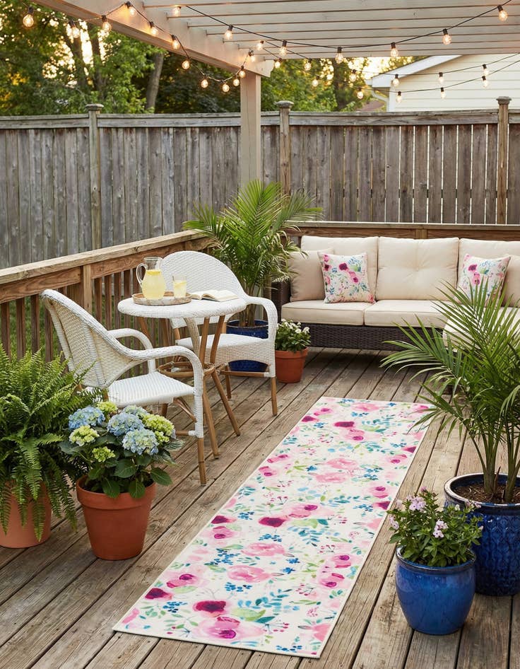 Detail image of 2' x 8'  Washable Jill Zarin Caribbean Indoor / Outdoor Runner Rug