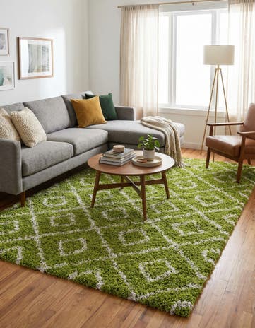 9' x 12' Lattice Shag Rug