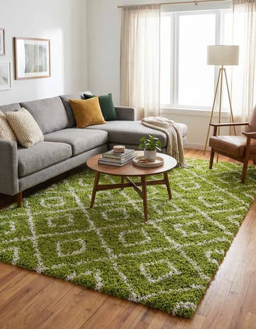 9' x 12' Lattice Shag Rug