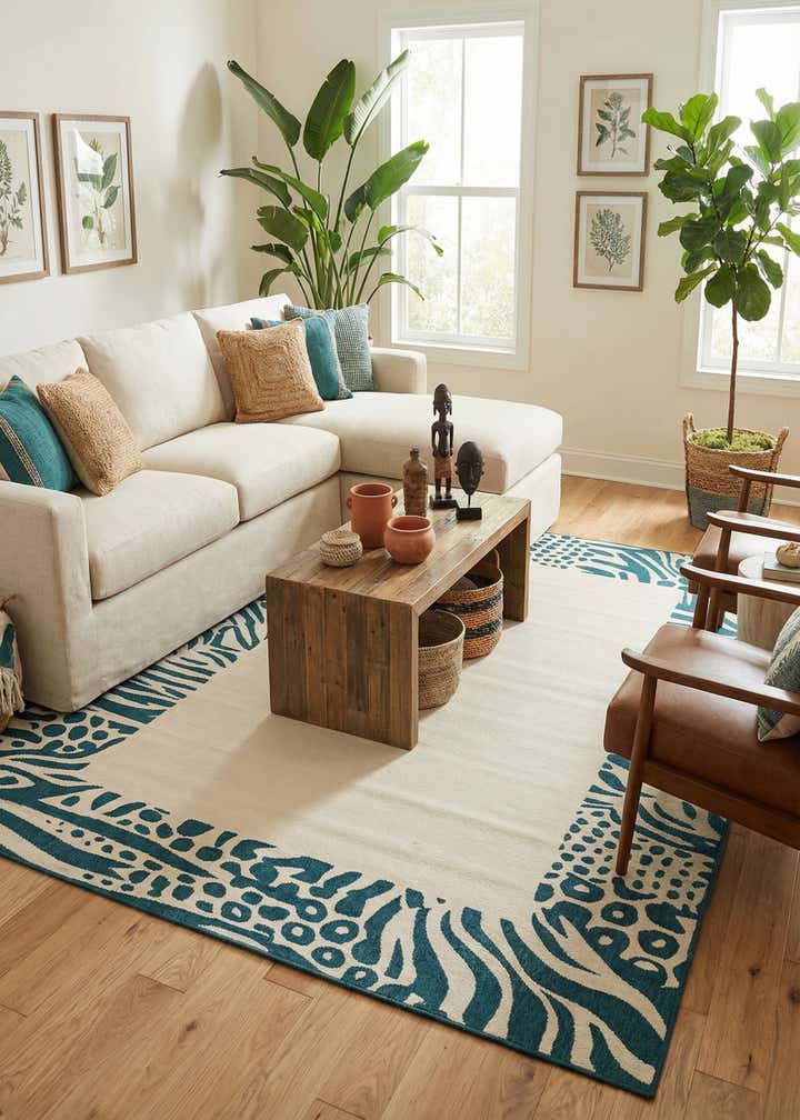 7' 10 x 10' Easy-Clean Safari Indoor / Outdoor Rug