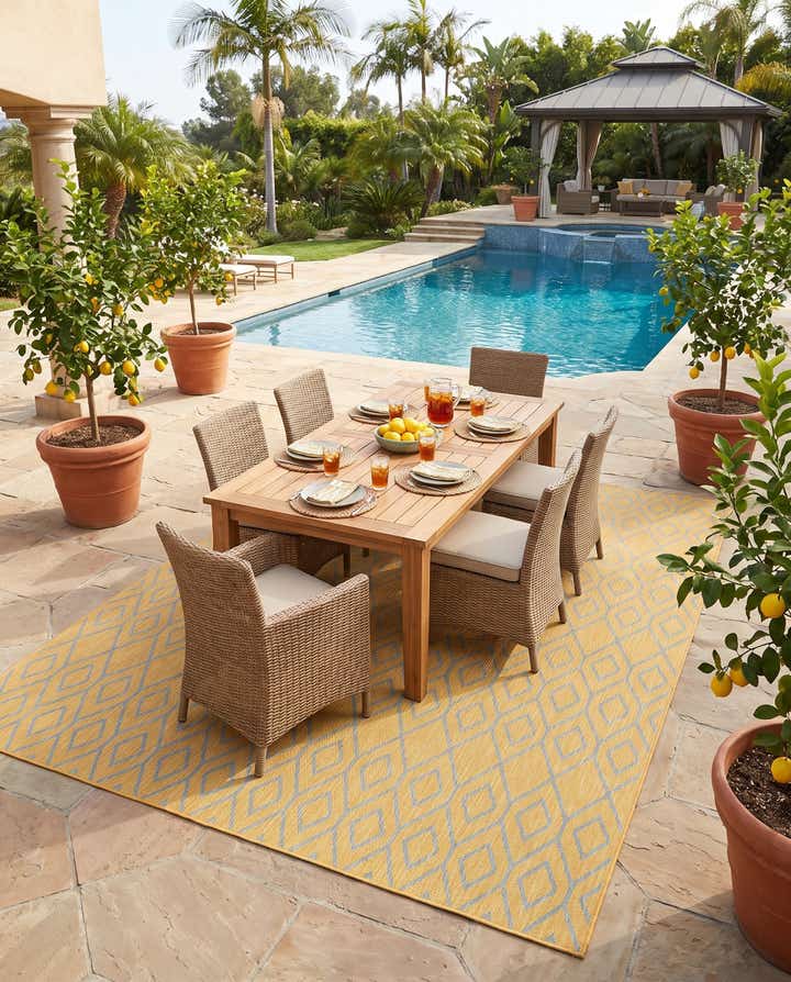 9' x 12' Easy-Clean Jill Zarin Turks and Caicos Indoor / Outdoor Rug