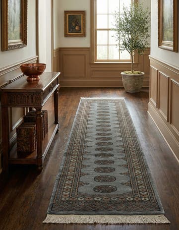 2' 7 x 10' 1 Hand Knotted Torkaman Oriental Wool Runner Rug