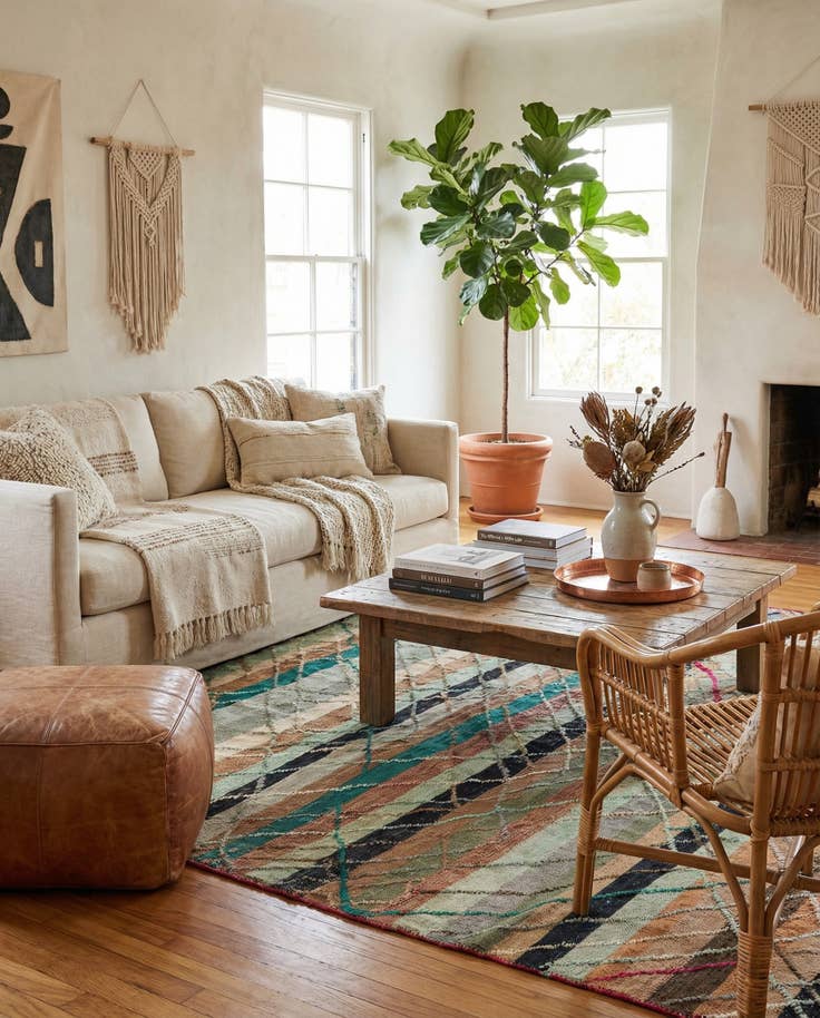 Detail image of 5' 6 x 7' 9 Hand Knotted Darya Wool Rug