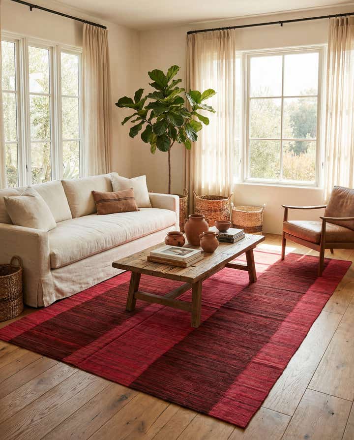 6' 6 x 9' 7 Hand Woven Kilim Modern Wool Rug