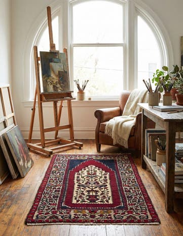 2' 8 x 4' 2 Hand Knotted Anatolian Oriental Wool Rug