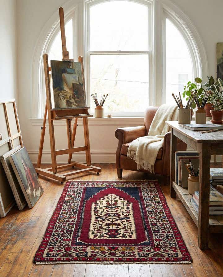 2' 8 x 4' 2 Hand Knotted Anatolian Oriental Wool Rug