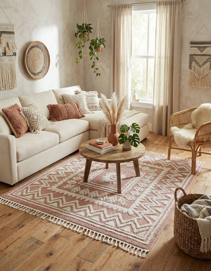 Detail image of 7' 10 x 7' 10 Boho Square Rug