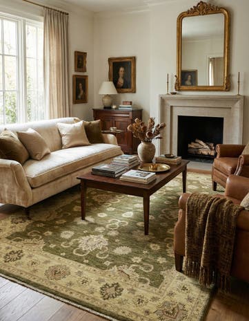 5' 8 x 8' 8 Hand Knotted Peshawar Ziegler Rug