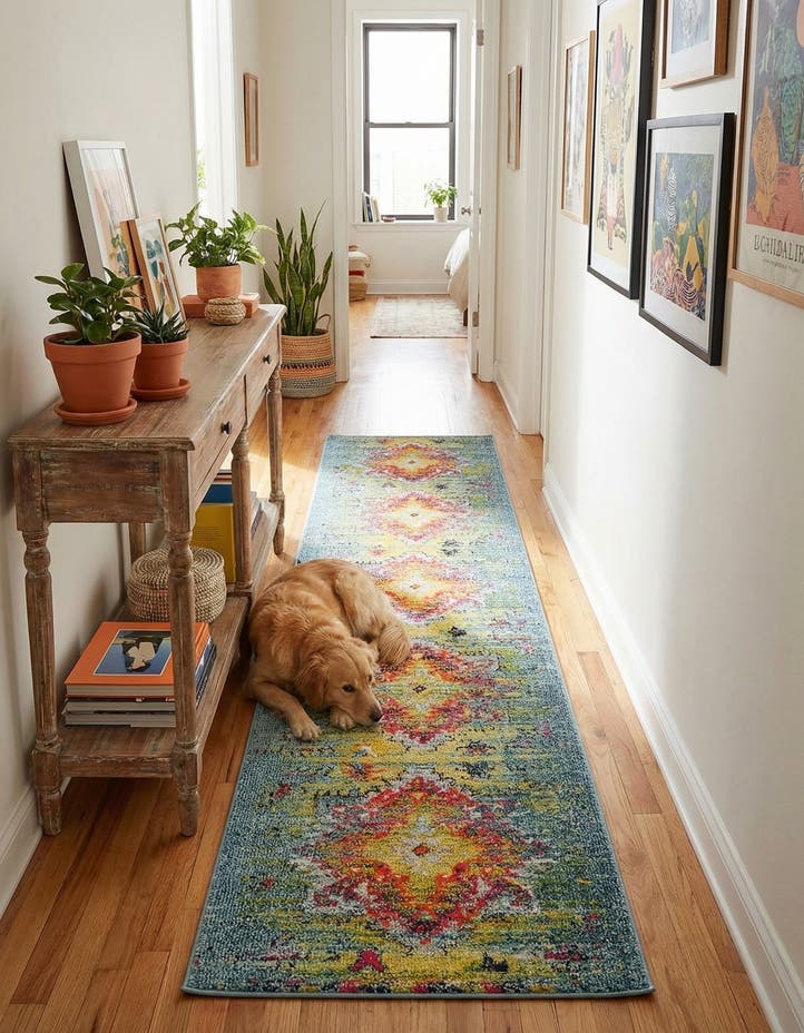 2' 7 x 10' Washable Carnevale Runner Rug