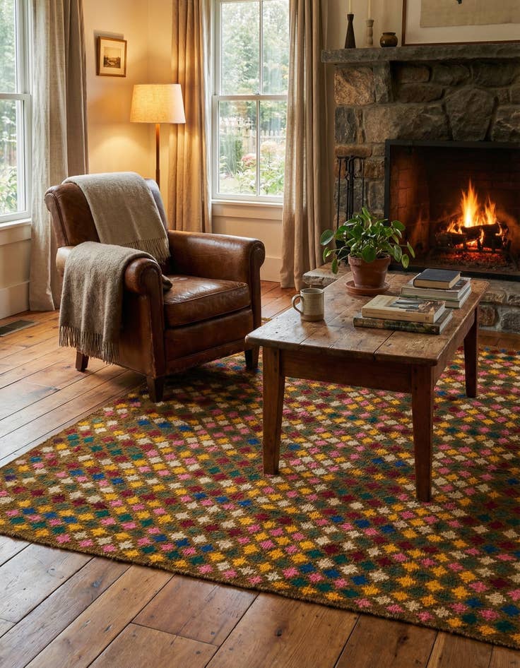 Detail image of 5' x 6' 10  Hand Knotted Balouch Wool Rug