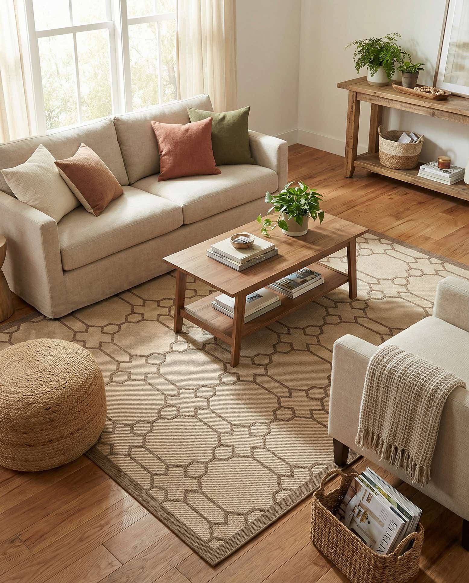 7' x 10' Easy-Clean Lattice Indoor / Outdoor Rug