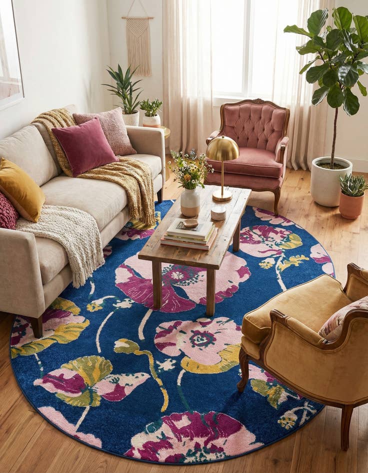 Detail image of 7' 10 x 10' Bloom Oval Rug