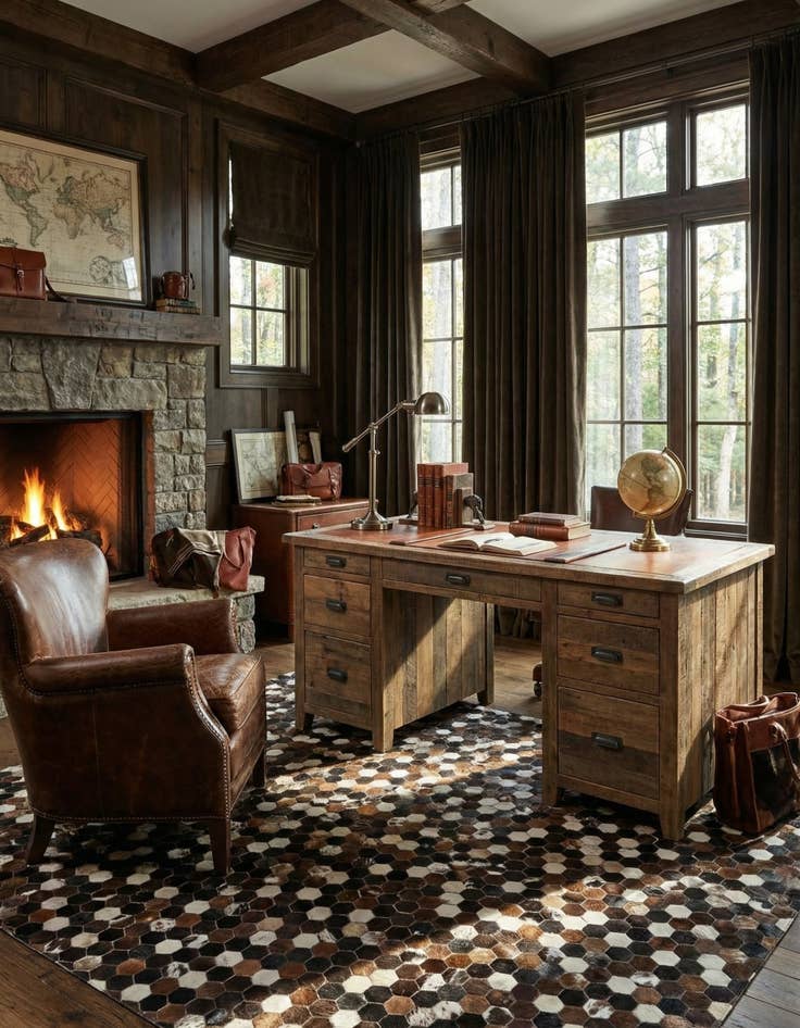 Detail image of 5' x 8' Cowhide Leather Rug