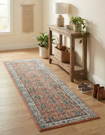 Salmon Pink Nyla Runner Rug