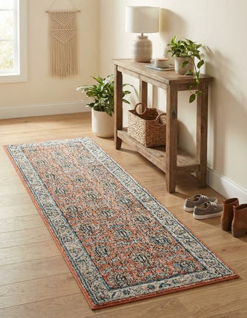 Salmon Pink Nyla Runner Rug