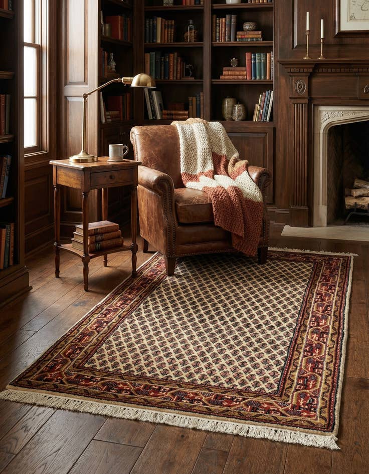 Detail image of 3' x 5' 2 Hand Knotted Mir Wool Rug