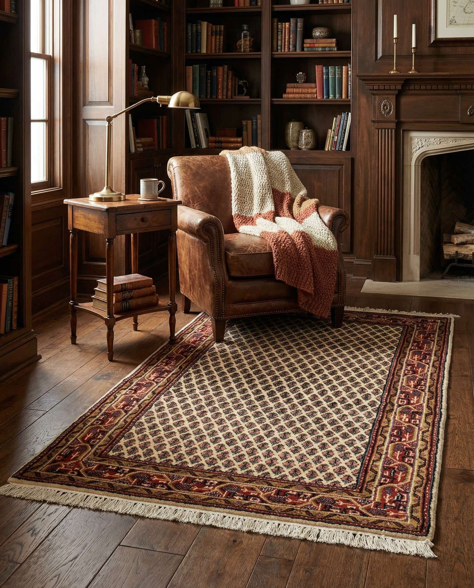 3' x 5' 2 Hand Knotted Mir Wool Rug
