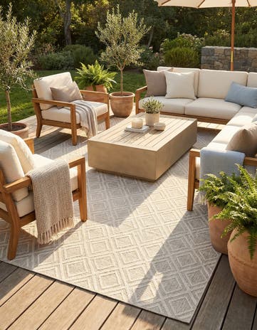 7' 10 x 10' Easy-Clean Sabrina Soto Indoor / Outdoor Rug