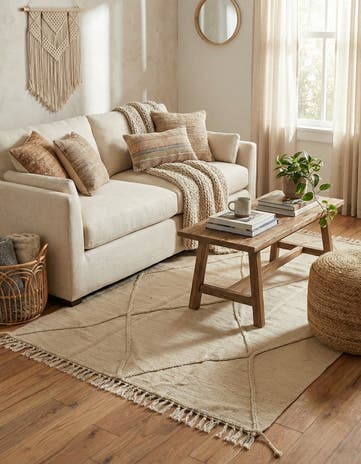 4' 1 x 6' Hand Knotted Moroccan Wool Rug