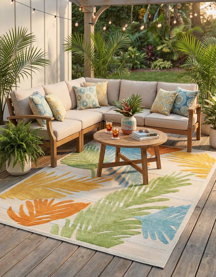 Detail image of 7' x 10' Easy-Clean Aruba Indoor / Outdoor Rug