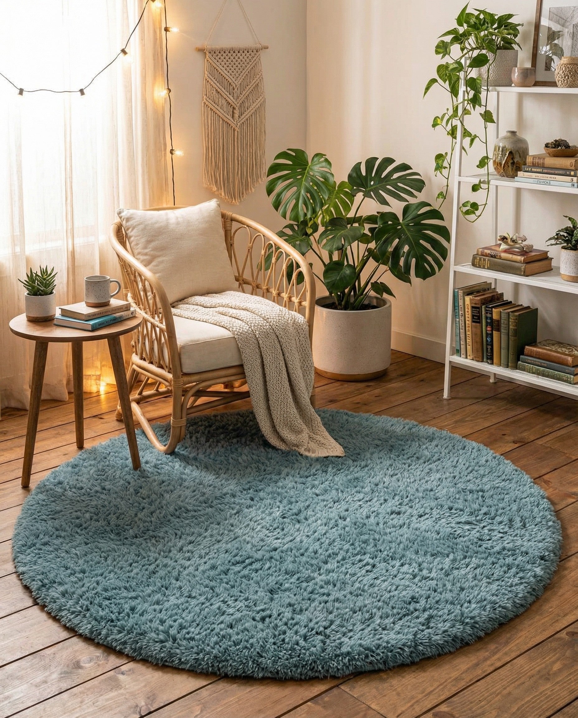  3' 3 x 3' 3 Infinity Shag Round Rug