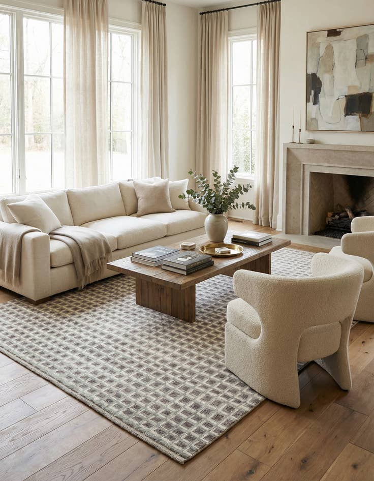 Detail image of 9' 3 x 12' 10  Hand Knotted Moroccan Wool Rug