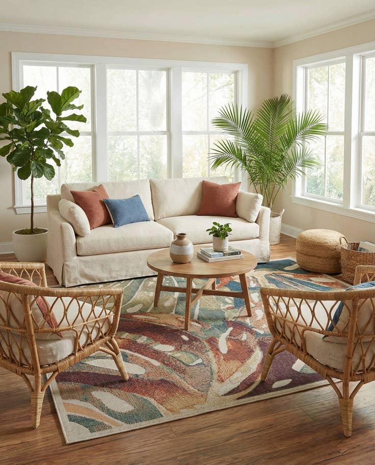 Detail image of 7' 10 x 10' Easy-Clean Baja Indoor / Outdoor Rug