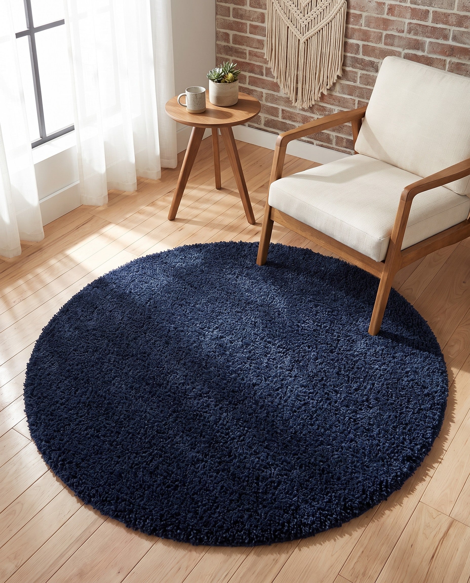 4' x 4' Everyday Shag Round Rug