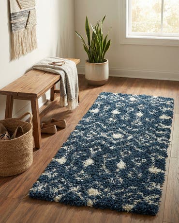  2' x 4' Moroccan Trellis Shag Runner Rug