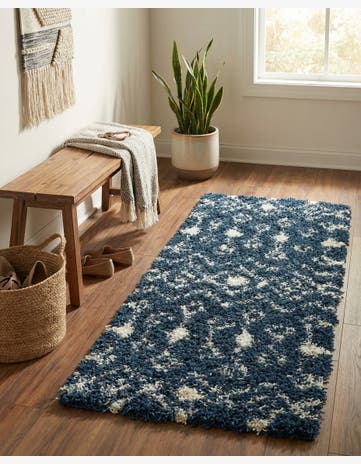 2' x 4' Moroccan Trellis Shag Runner Rug
