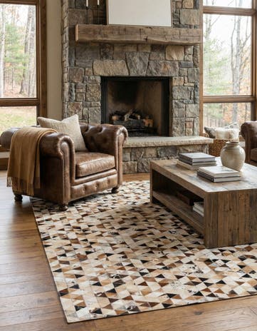 5' 1 x 7' 11 Cowhide Stocks Rug