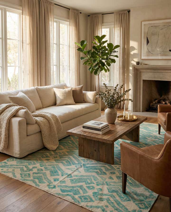 8' 2 x 10' Hand Knotted Darya Wool Rug