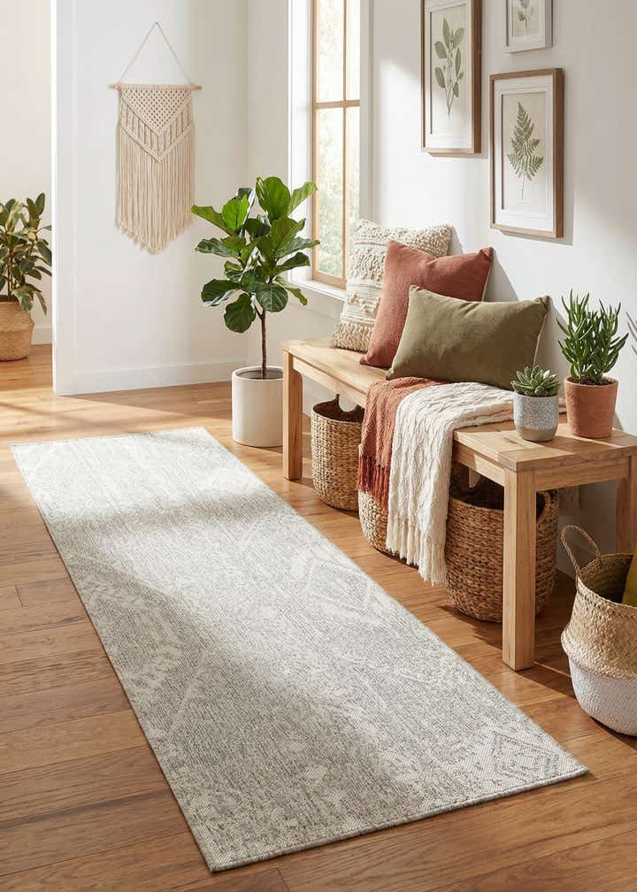 2' x 8' Easy-Clean Bohemian Indoor / Outdoor Runner Rug
