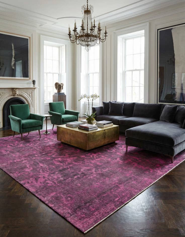 Detail image of 11' 3 x 11' 4 Vintage Royal Wool Square Rug