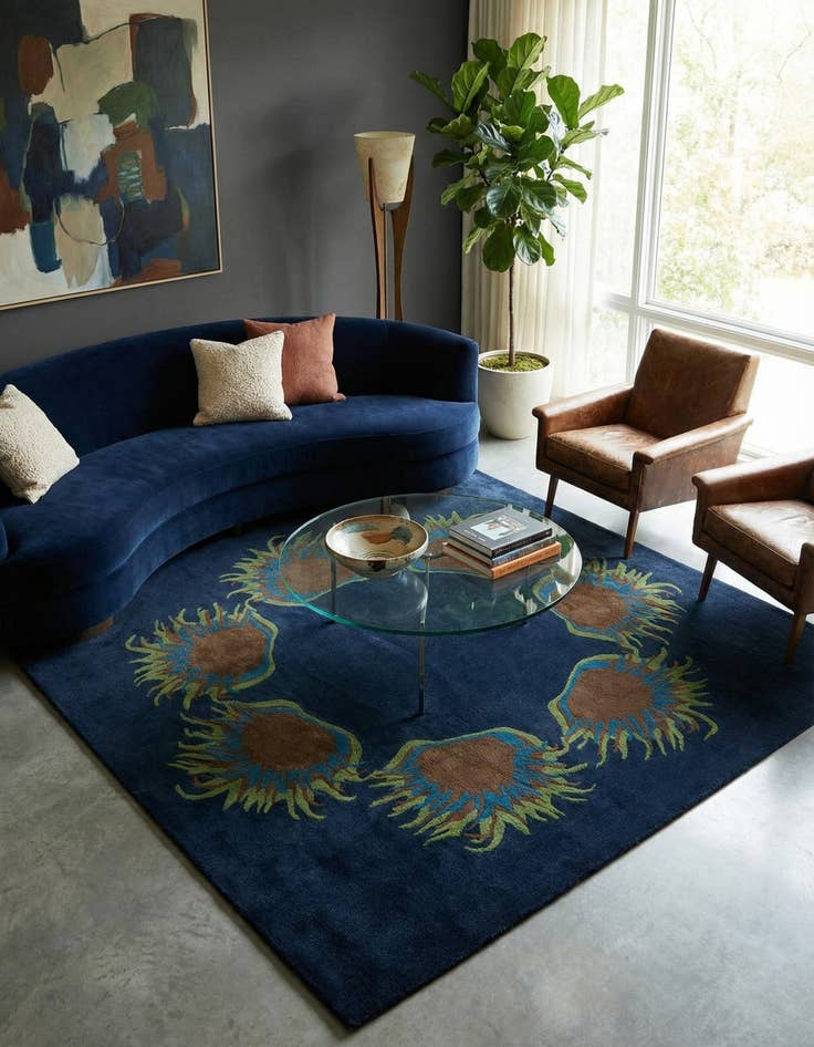 Detail image of 7' 6 x 7' 6 Luna Square Rug