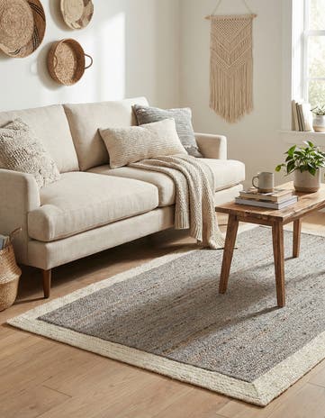 5' 1 x 8' Handmade Braided Jute Rug