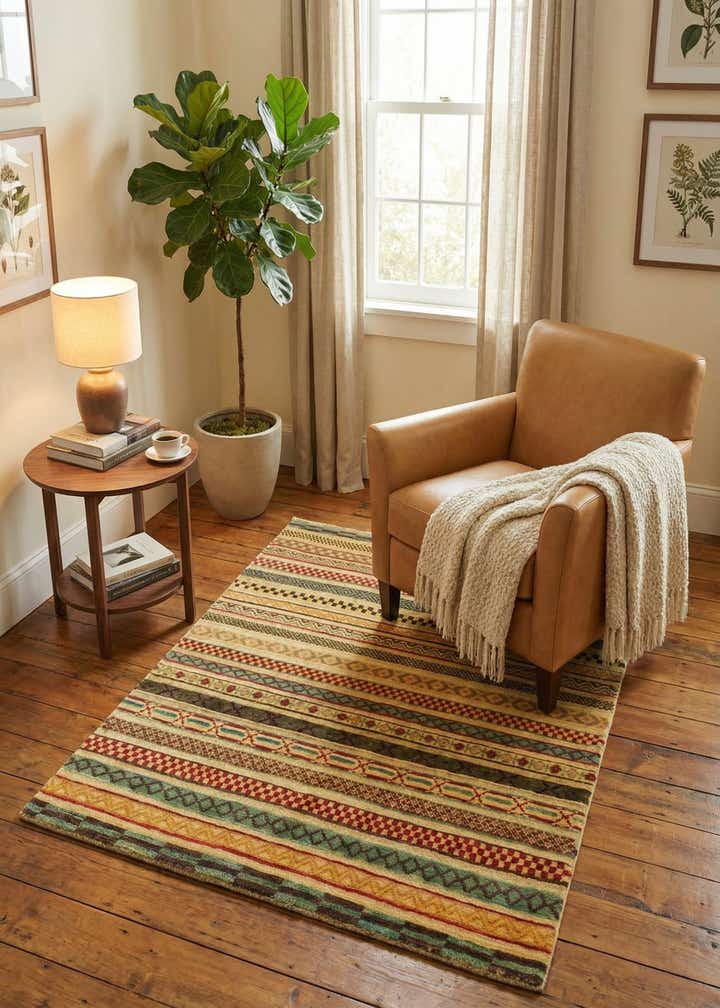 3' x 3' 11 Hand Knotted Modern Ziegler Rug