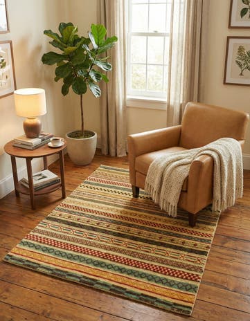 3' x 3' 11 Hand Knotted Modern Ziegler Rug