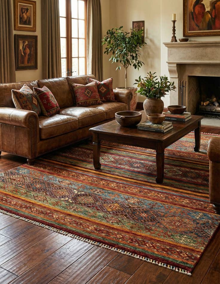 Detail image of 5' 10 x 7' 10 Ariana Ziegler Wool Rug