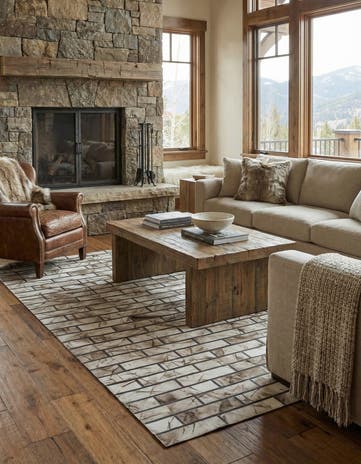5' 2 x 8' 1 Cowhide - Patchwork Rug