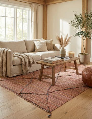 5' 3 x 8' Hand Knotted Moroccan Wool Rug