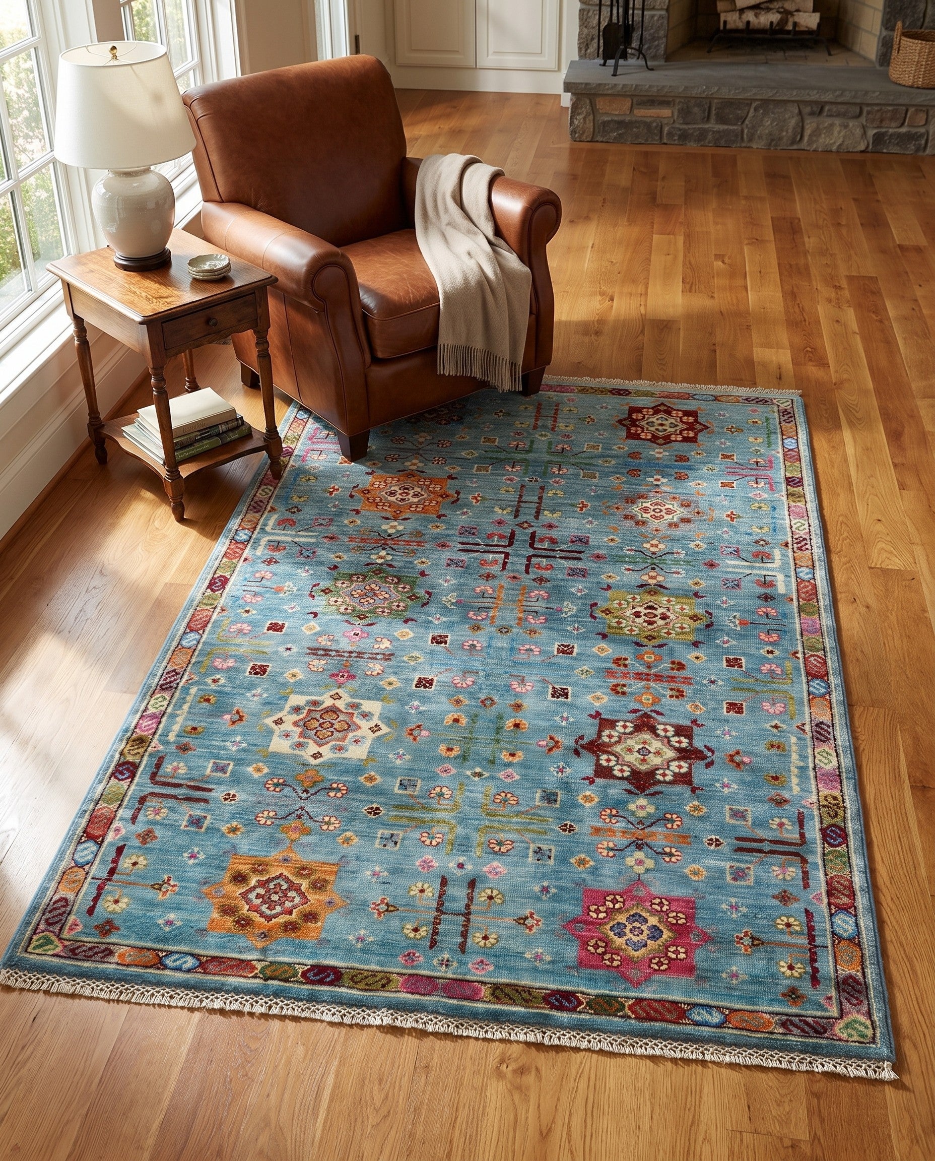 3' 5 x 5' 2 Hand Knotted Ariana Ziegler Rug