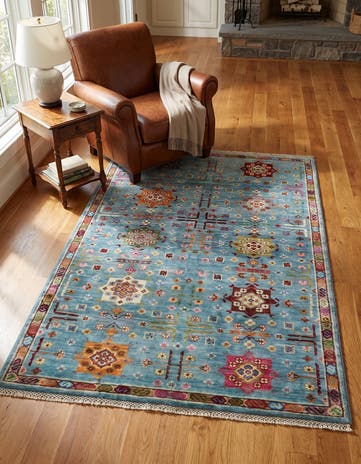 3' 5 x 5' 2 Hand Knotted Ariana Ziegler Rug