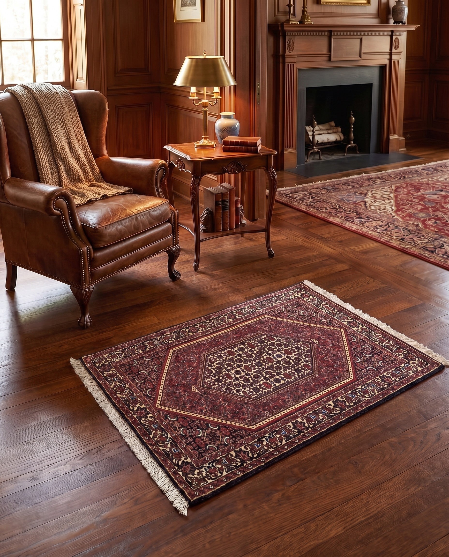 2' 4 x 3' 8 Hand Knotted Bidjar Persian Wool Rug